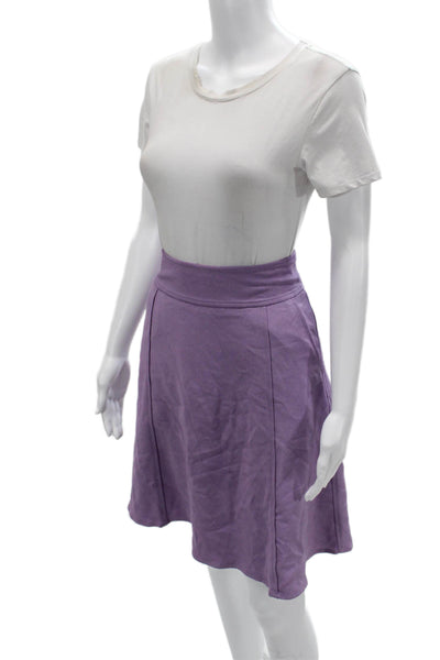 Calvin Klein Womens Purple A-Line Skater Skirt 70% Triacetate Size 8