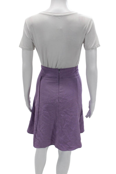 Calvin Klein Womens Purple A-Line Skater Skirt 70% Triacetate Size 8