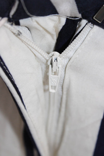 Zara Women Striped White Viscose Pants Size XS