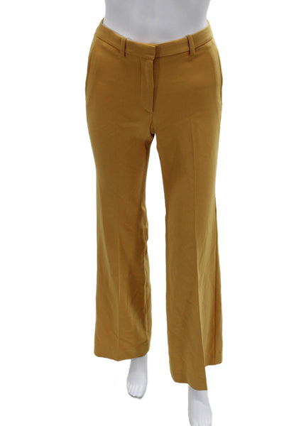 Theory Womens Dress Pants Tan Hook & Eye 32 Inseam Size 0