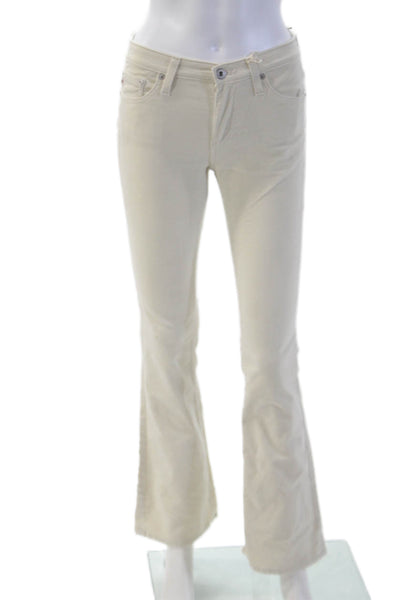 AG Adriano Goldschmied Womens Beige Low Rise Jeans 30 Inseam Size 24