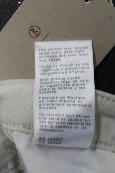 AG Adriano Goldschmied Womens Beige Low Rise Jeans 30 Inseam Size 24