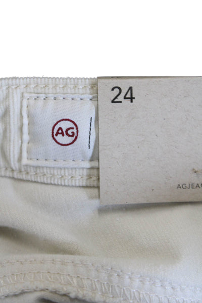 AG Adriano Goldschmied Womens Beige Low Rise Jeans 30 Inseam Size 24