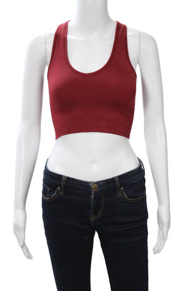 Athleta Women Cropped Tank Red Size 2XS