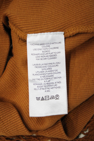 Anthropologie Women Cropped Camisole Spaghetti Strap Brown Boho Solid Size 2XS