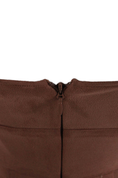 BCBGMAXAZRIA Women Bodycon Sheath Dress Brown Sleeveless Round Neck Size 2XS