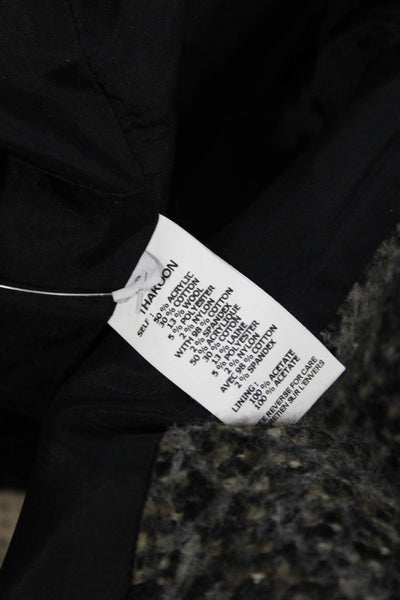 Thakoon Addition Womens Bomber Jacket Dark Gray Zip Crew Neck Army Size 2