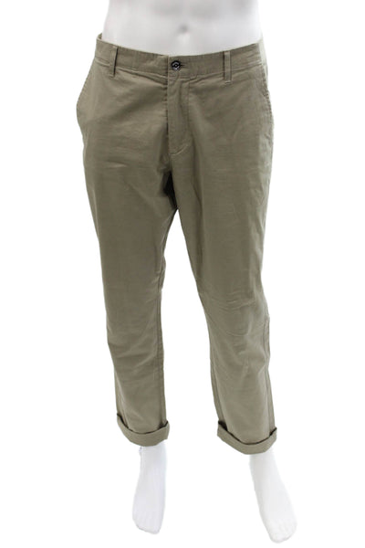Psycho Bunny Mens Chinos Beige Cotton Blend Skull Size 33