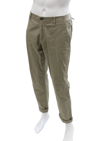 Psycho Bunny Mens Chinos Beige Cotton Blend Skull Size 33