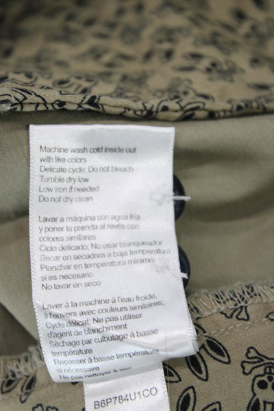 Psycho Bunny Mens Chinos Beige Cotton Blend Skull Size 33