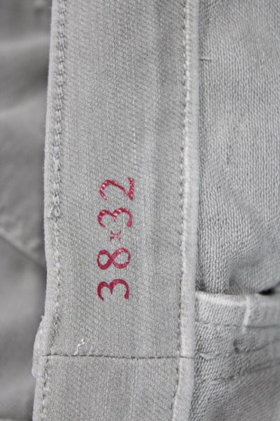 7 Diamonds Mens Gray Chino Khakis Big Tall Button Fly Size 38