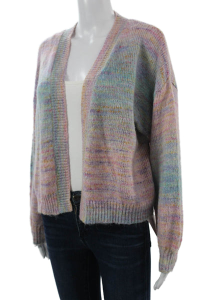 525 Unisex Cardigan Light Blue V Neck Long Sleeve Size XS