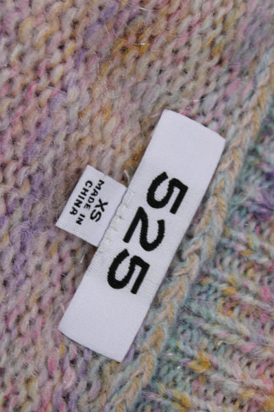 525 Unisex Cardigan Light Blue V Neck Long Sleeve Size XS