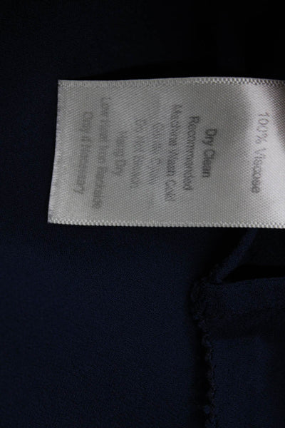 Ecru Womens Basic V Neck Sleeveless Tank Dark Blue 100% Viscose Size L