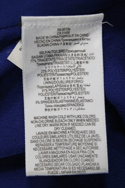 BCBGMAXAZRIA Women Dark Blue Sleeveless Round Neck Tank Solid Designer Size M