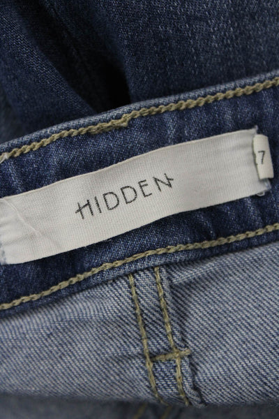Hidden Women Ankle Skinny Jeans Dark Blue Mid Rise Grunge Size 27