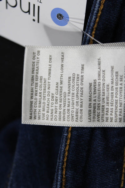 L'Agence Womens Dark Blue Skinny Ankle Jeans Mid Rise Button Size 27