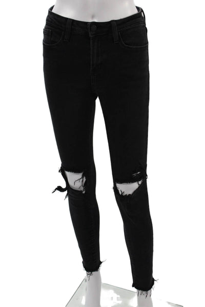 Just Black Denim Women Ankle Skinny Black Mid-Rise Jeans Size 27