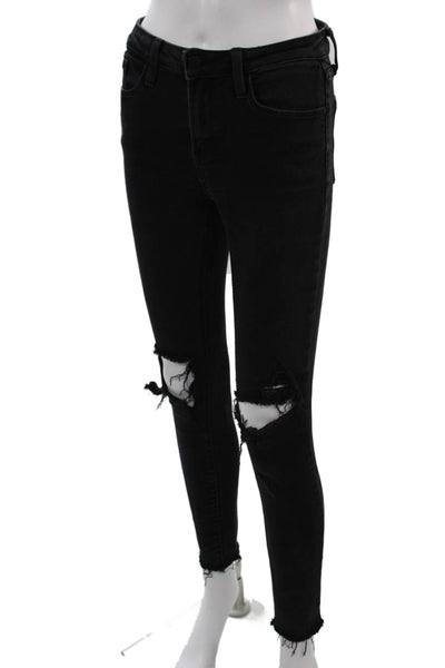Just Black Denim Women Ankle Skinny Black Mid-Rise Jeans Size 27