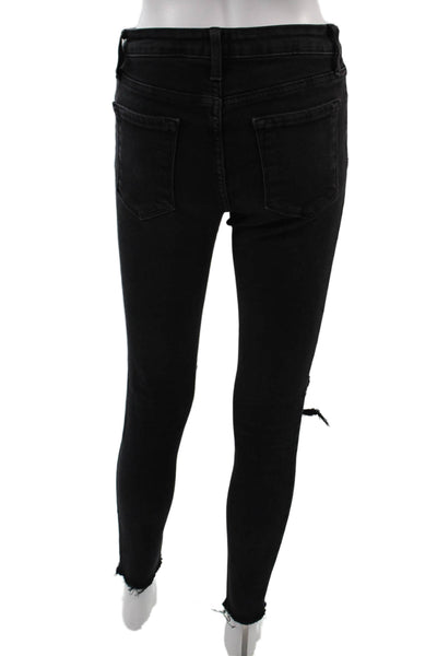 Just Black Denim Women Ankle Skinny Black Mid-Rise Jeans Size 27