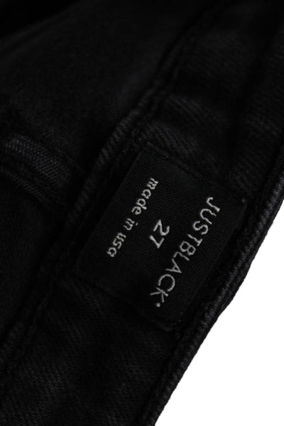 Just Black Denim Women Ankle Skinny Black Mid-Rise Jeans Size 27