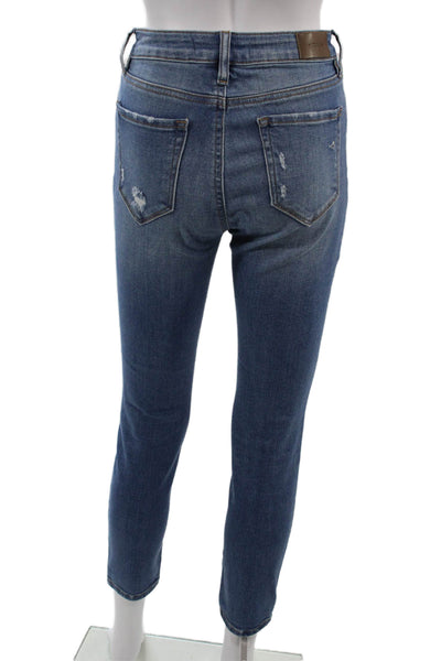 Hidden Womens Ankle Cropped Mid Rise Blue Jeans Size 27