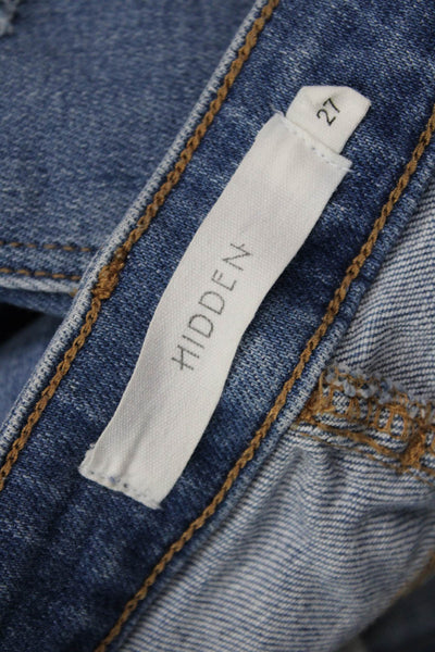 Hidden Womens Ankle Cropped Mid Rise Blue Jeans Size 27