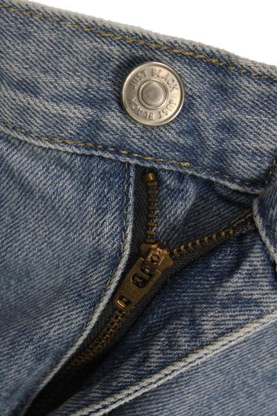 Just Black Denim Women Boyfriend Cropped Jeans Light Blue Mid Rise Size 28