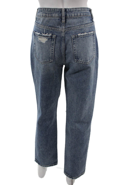 Vervet Womens Boyfriend Cropped Jeans Blue Mid Rise Inseam 28 Size 27