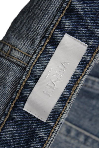 Vervet Womens Boyfriend Cropped Jeans Blue Mid Rise Inseam 28 Size 27