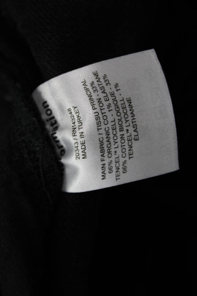 Reformation Womens Black Straight Ankle Jeans High Waist Size 24
