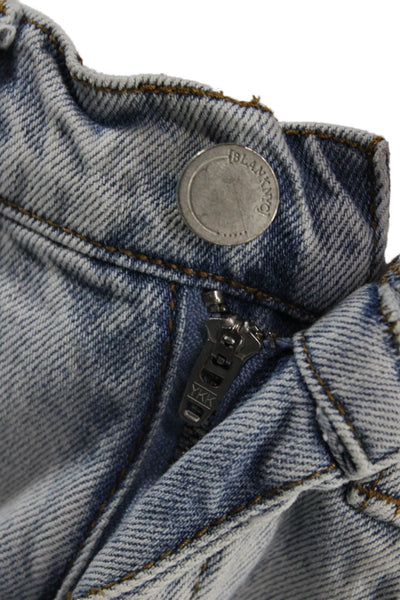 BLANKNYC Unisex Light Blue Cotton Button Grunge Shorts Size 28