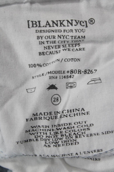 BLANKNYC Unisex Light Blue Cotton Button Grunge Shorts Size 28