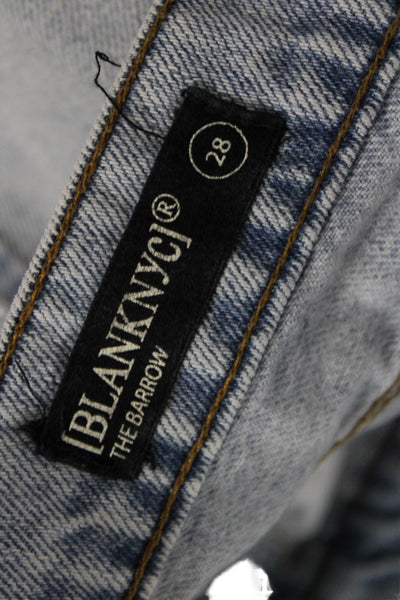 BLANKNYC Unisex Light Blue Cotton Button Grunge Shorts Size 28