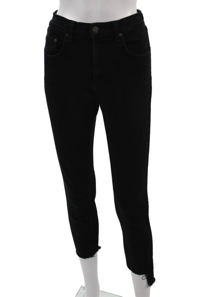 Rag & Bone Women Ankle Cropped Skinny High Rise Black Jeans Size 27