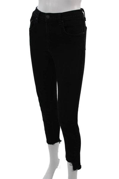 Rag & Bone Women Ankle Cropped Skinny High Rise Black Jeans Size 27