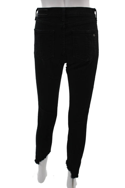 Rag & Bone Women Ankle Cropped Skinny High Rise Black Jeans Size 27