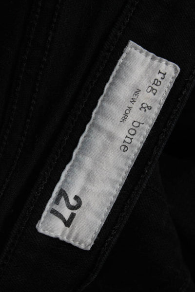 Rag & Bone Women Ankle Cropped Skinny High Rise Black Jeans Size 27