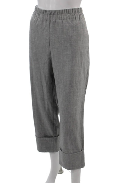 Zara Unisex Cropped Dress Pants Gray Zip Solid Size M