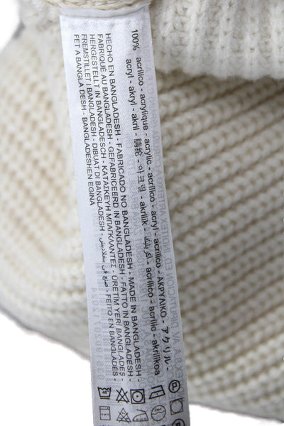 Zara Unisex Pullover Sweater Beige Crew Neck Long Sleeve Size S