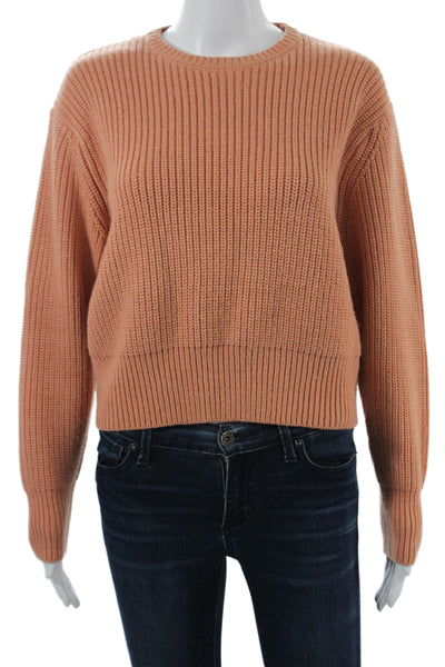 Zara Unisex Classic Pullover Sweater Brown Crew Neck Acrylic Size S