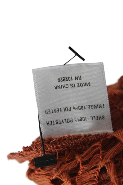 Camila Coelho Womens Brown V-Neck Sleeveless Mid-Calf Dress Hook & Eye Size M