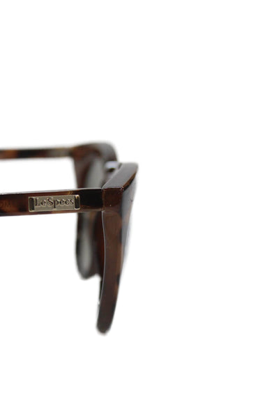 Le Specs Womens Tortoise Print Half Moon Magic Cat Eyes Brown Sunglasses