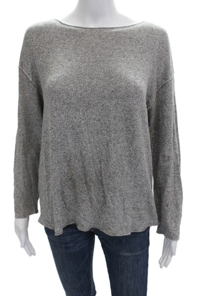 Zara Unisex Pullover Sweater Gray Modal Blend Round Neck Long Sleeve Size M