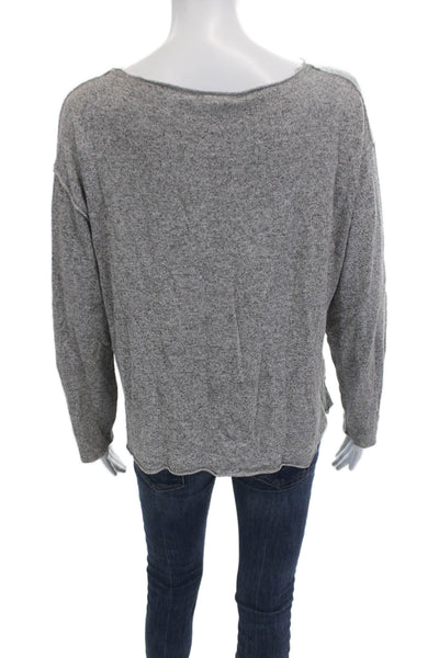 Zara Unisex Pullover Sweater Gray Modal Blend Round Neck Long Sleeve Size M