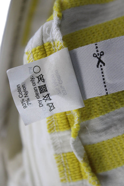 J Crew Unisex Striped Beach Shorts White Size 6