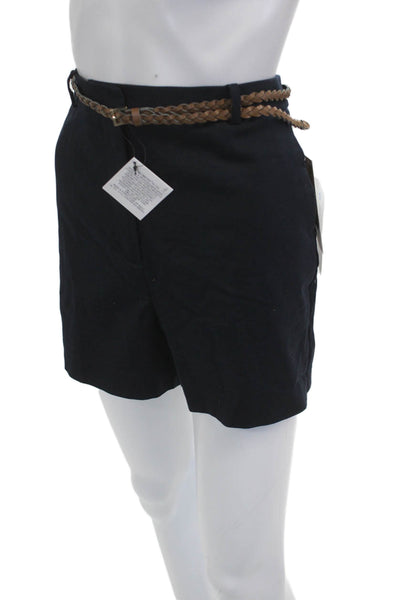 Zara Unisex Chino Shorts Dark Blue Cotton Elastane Buckle Size M