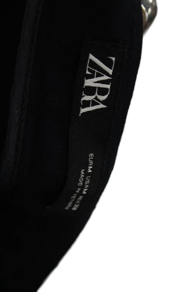 Zara Unisex Chino Shorts Dark Blue Cotton Elastane Buckle Size M