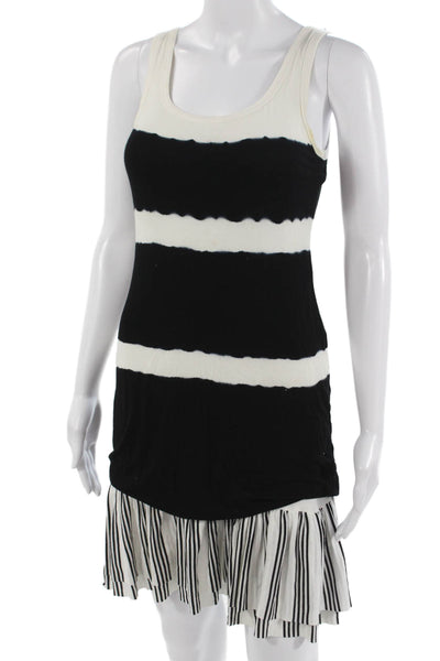 Bailey 44 Womens Black Striped Sleeveless Tank Mini Dress Size S