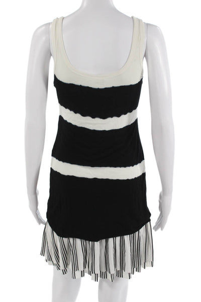 Bailey 44 Womens Black Striped Sleeveless Tank Mini Dress Size S